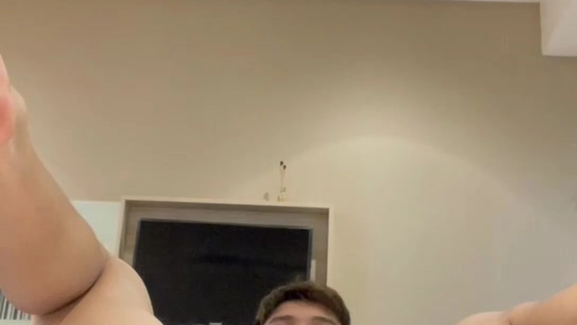 243 Asian Bodybuilder plays with his ass