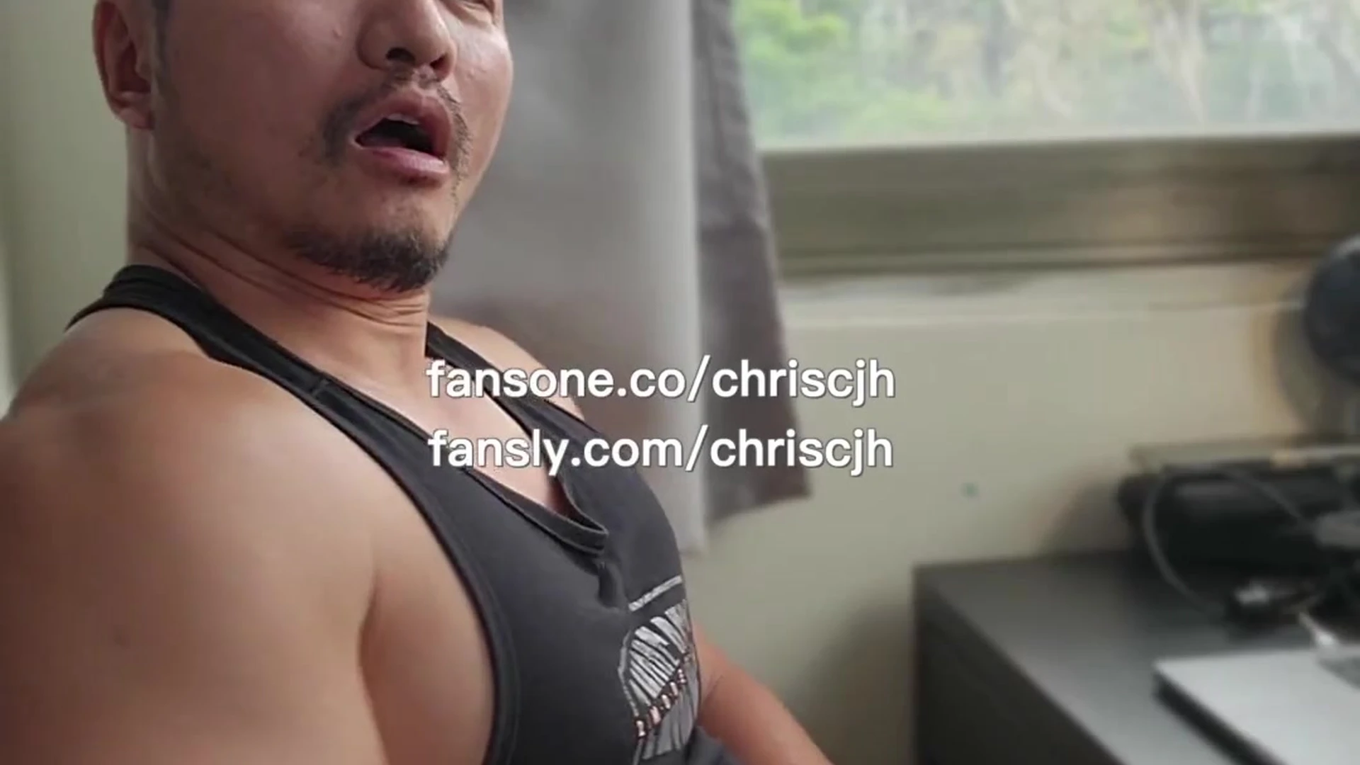 1 Taiwanese daddy bear chriscjh  getting his cock creamy on fansly