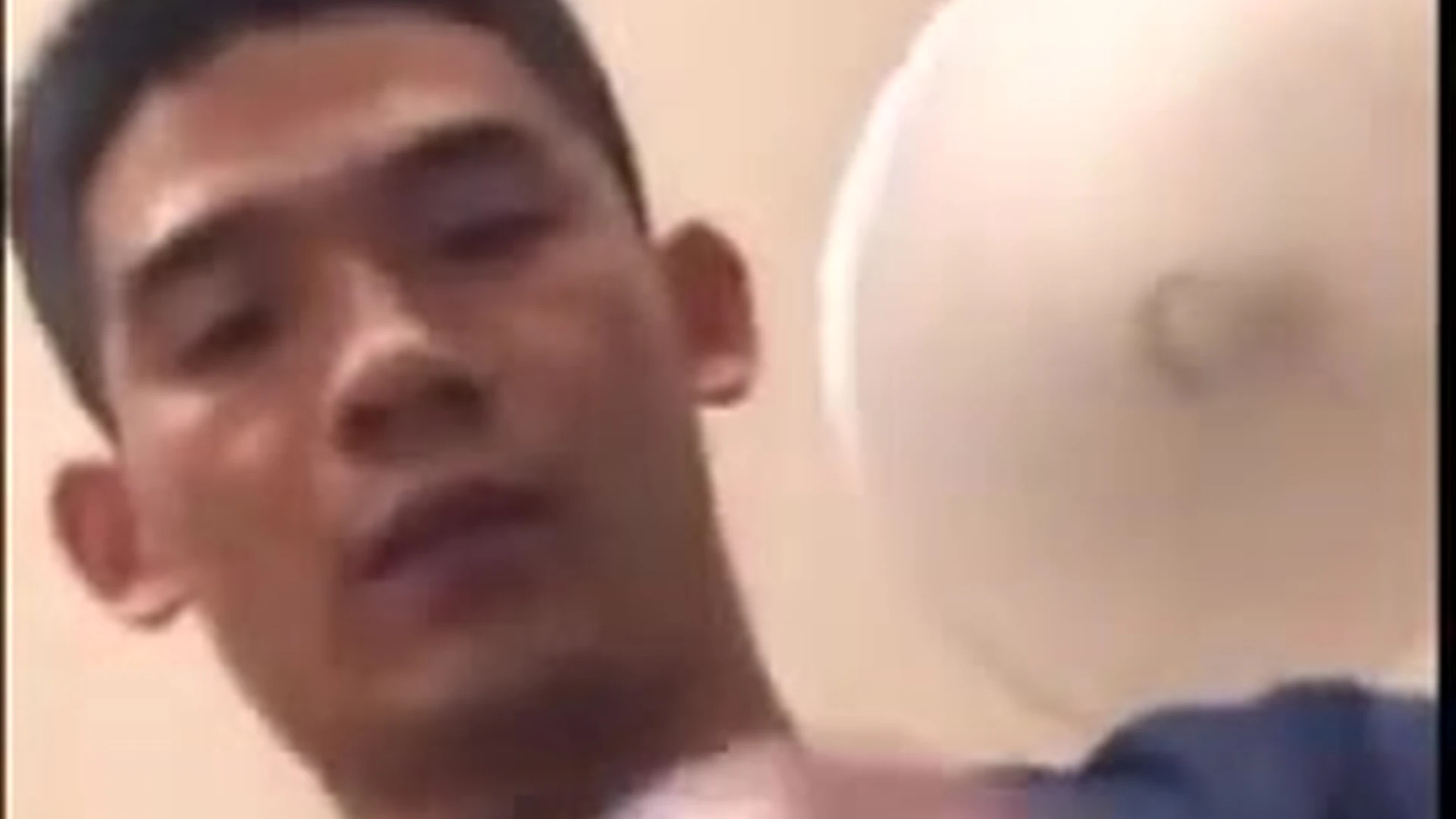 Cute  chinese  guy  jerks  off  on  a  video  call
