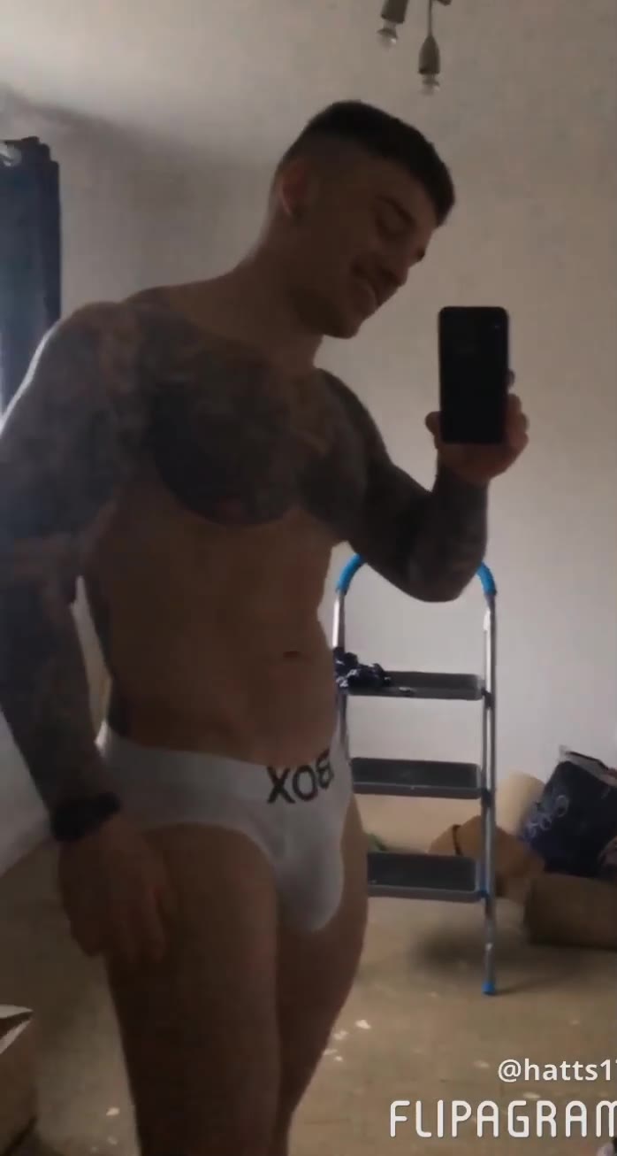 Courageous jerking off tattooed Chris Hatton ass