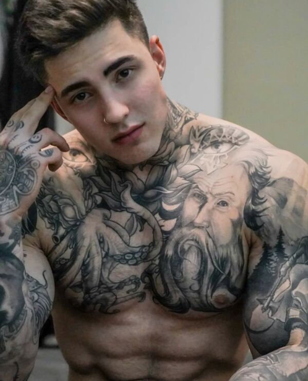 homoerotic big cock Jake Andrich  huge pecs Epic