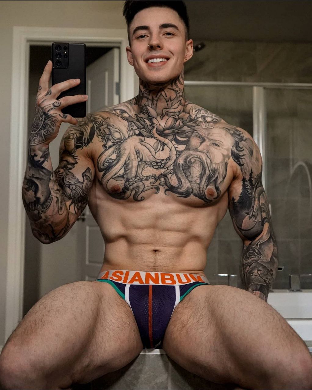 fucktoy playing with cock verbal Jakipz  huge pecs