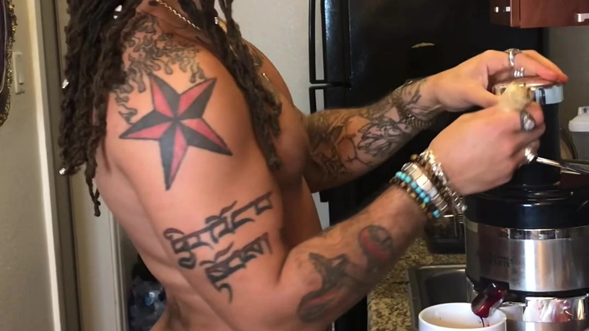 dallas wade Someone Recording me juicing butt naked lol fail hope yall enjoy  the juice came out