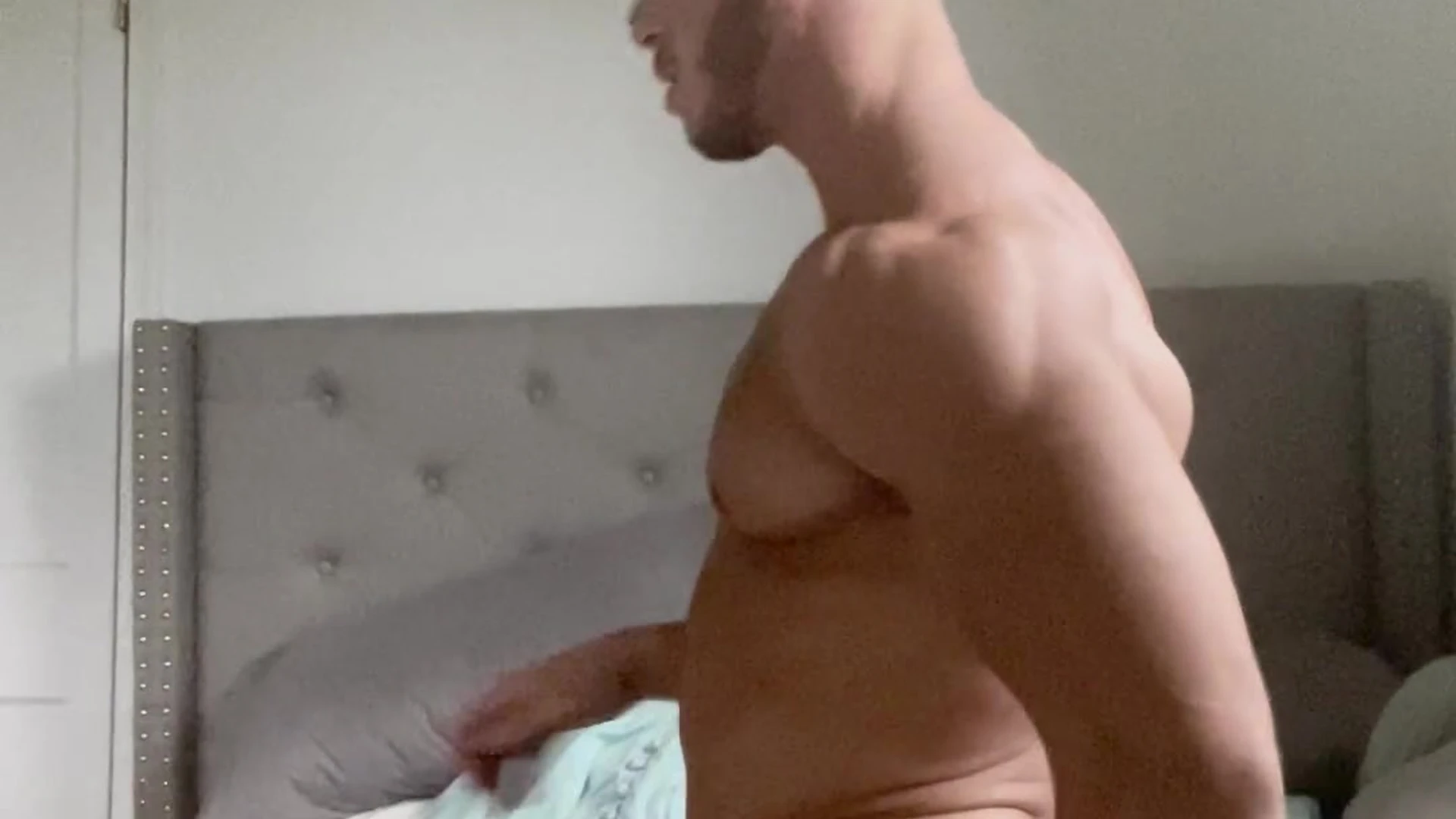 Shrewd pleasuring himself sculpted John Bronco XXX