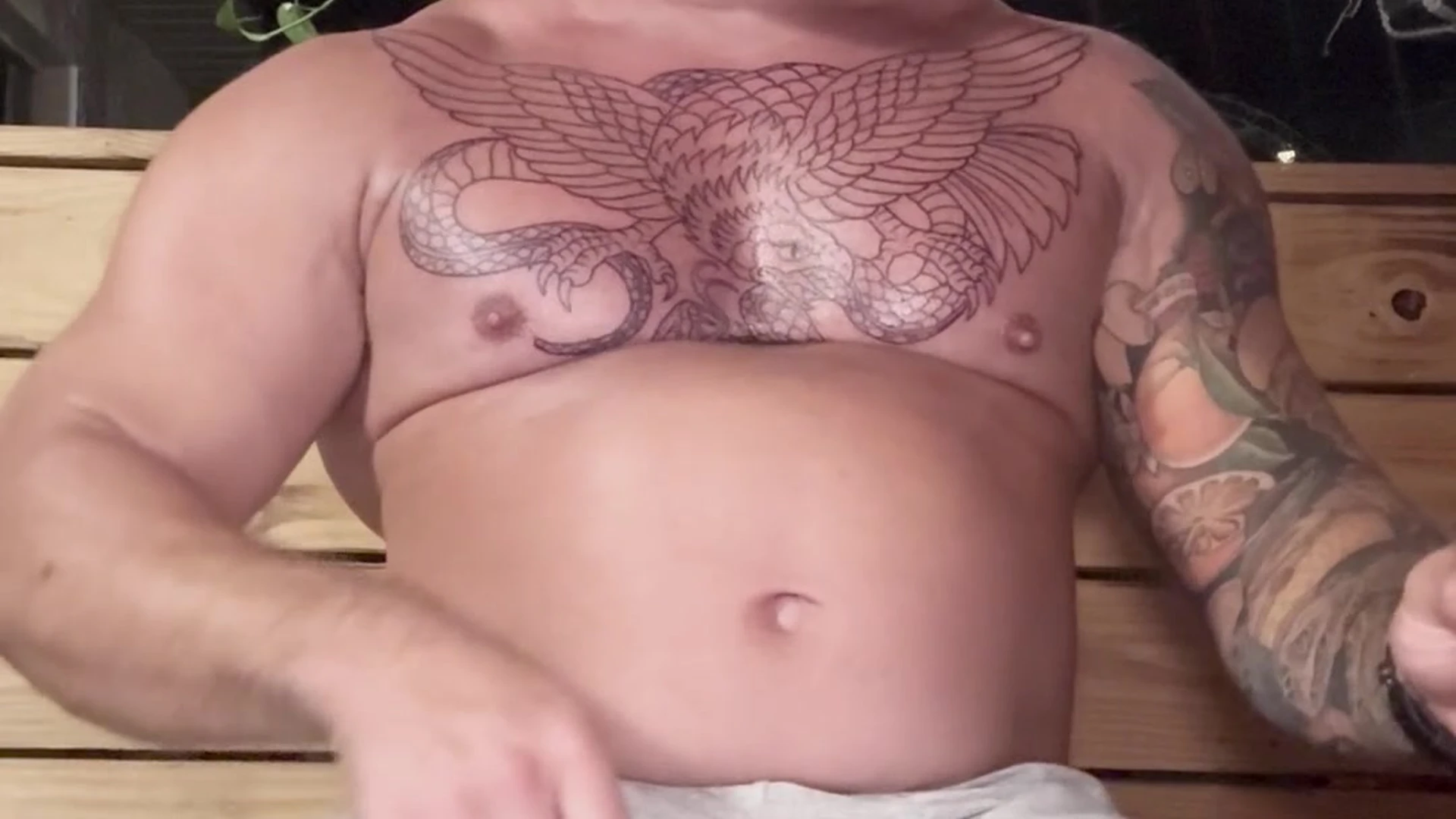 muscle jerking off dadbod Big Dick Buddy sex